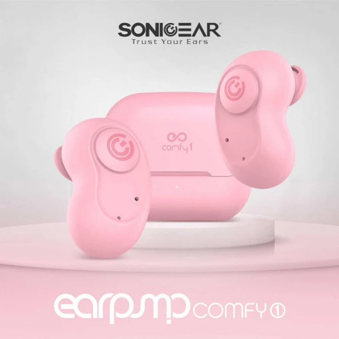 Bluetooth Handsfree Sonic Gear EARPUMP TWS COMFY 1 PINK
