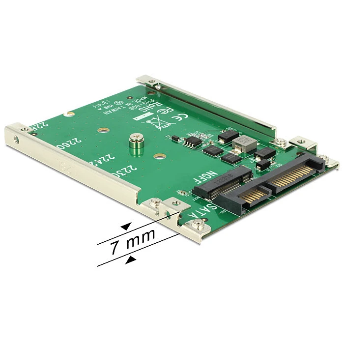 Converter Delock SATA 22Pin to 67Pin M.2 NGFF 2,5"