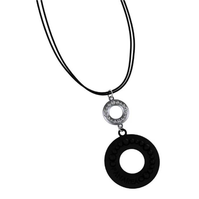 Γυναικείο Κολιέ Panarea Cp3N (32 cm) από Ασήμι Black-Silver