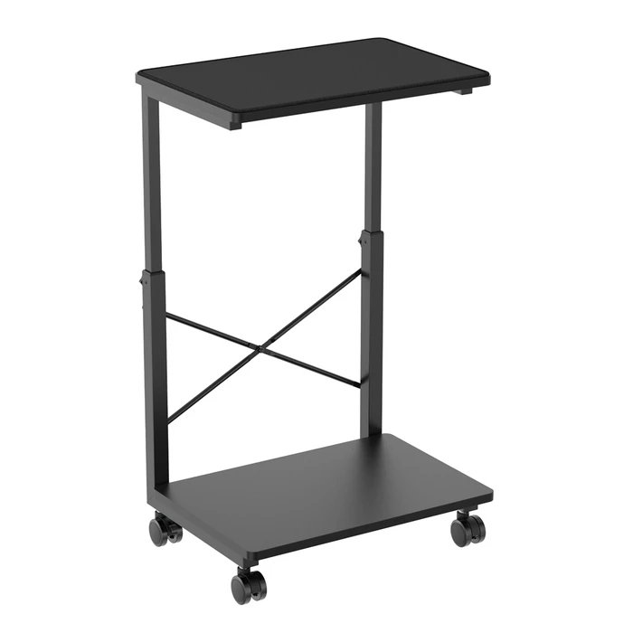 Βάση για PC Brateck Δαπέδου Cpb28-01 με Ροδάκια, 2 Ράφια, Έως 80Kg