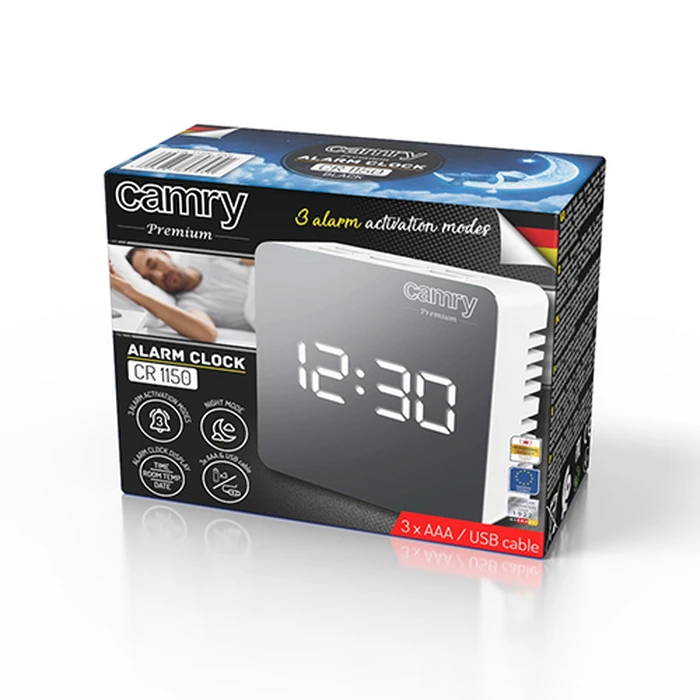 Ρολόι Επιτραπέζιο Camry LED ALARM CLOCK WHITE