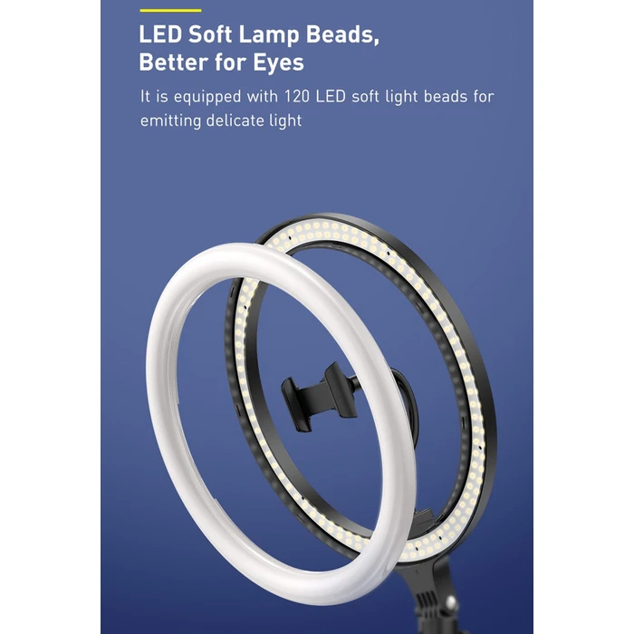 Φωτιστικό Δαχτυλίδι Baseus LED Crzb12-B01, 12", Χωρίς Τρίποδα, Μαύρο