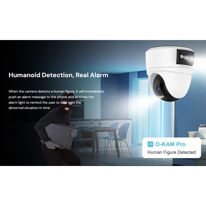 VSTARCAM CS2DR Smart IP Camera 3MP Dual‑Lens Wi‑Fi PTZ Dome — Full‑Color Night Vision, 4mm