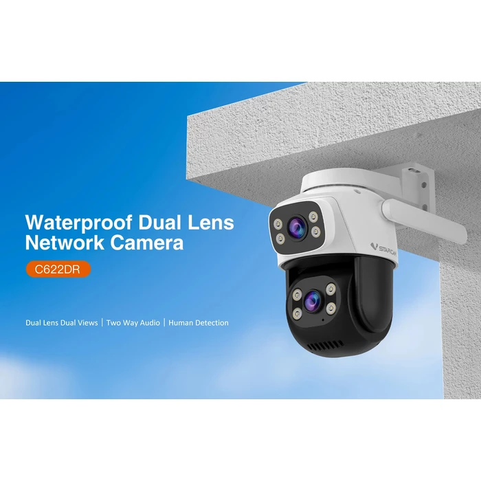 VSTARCAM smart camera CS622DR (Dual Lens, 3MP, WiFi, PTZ, SD, IP66)