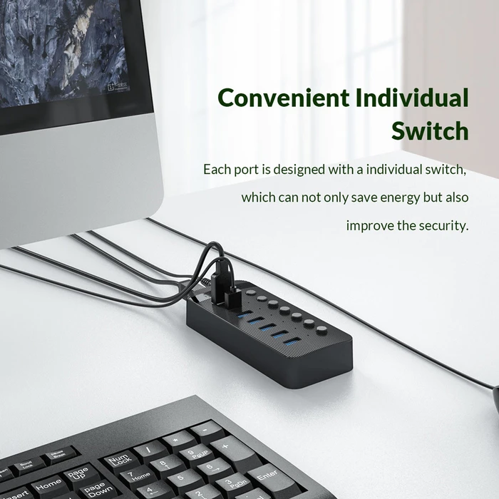 Orico Hub 7 Θυρών USB 3.0 με σύνδεση USB-A CT2U3-7AB