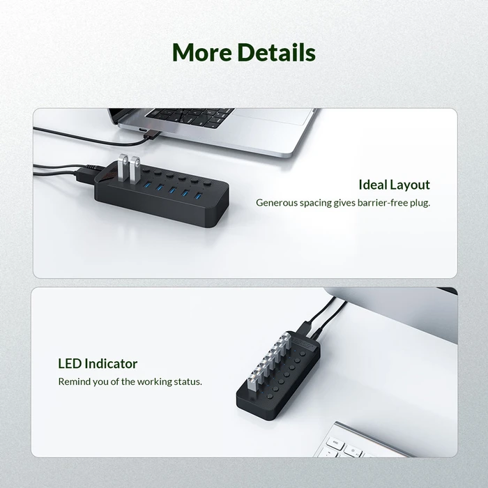 Orico Hub 7 Θυρών USB 3.0 με σύνδεση USB-A CT2U3-7AB