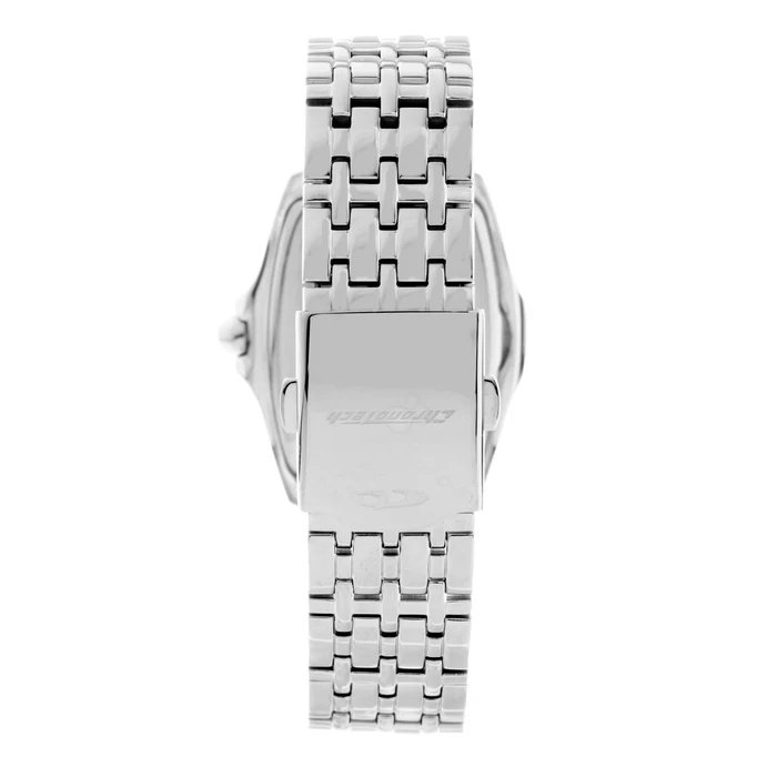 CHRONOTECH Women's Quartz Watch CT7988LS09 — 30mm White Dial, White Leather Strap