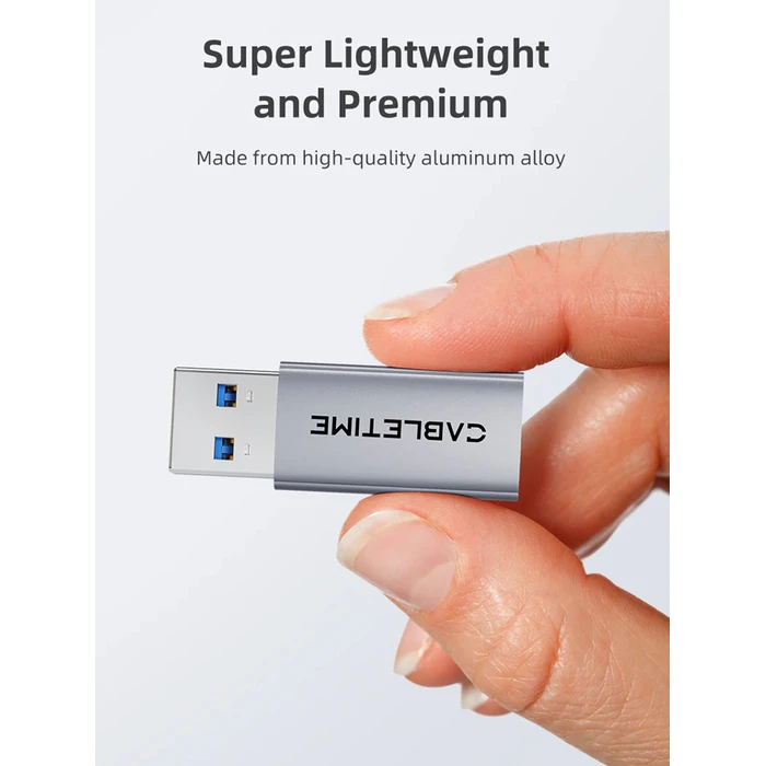 Αντάπτορας USB-C Cabletime Σε USB Ct-Amcf10-Ag, 10Gbps, 15W, Γκρι