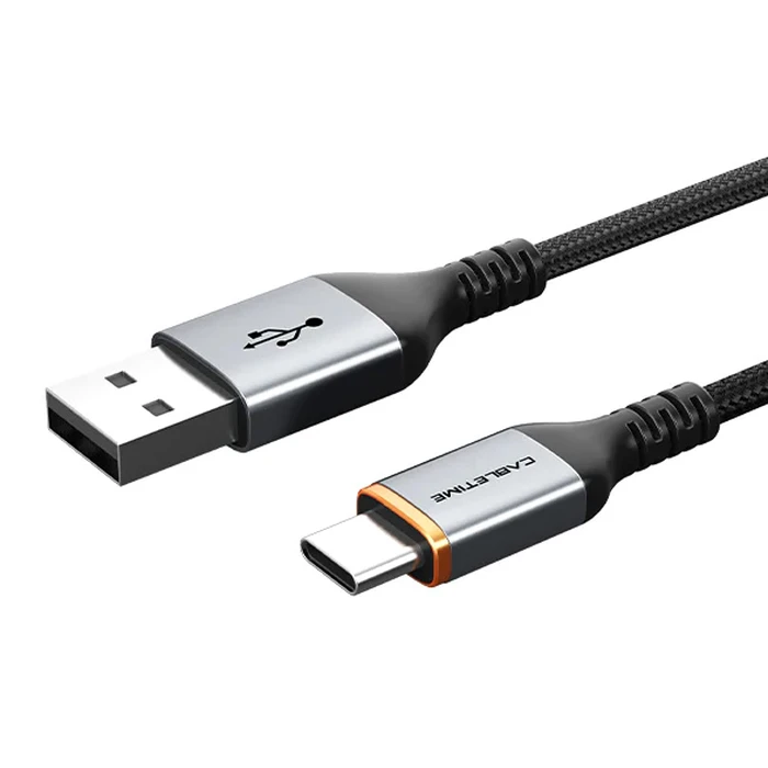 Καλώδιο USB Cabletime USB σε USB-C CT-AMCM3A, 3A, 1m, μαύρο