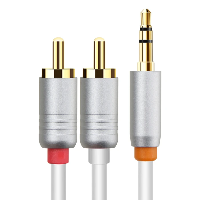 Cabletime Καλώδιο Ήχου 3.5mm male - 2x RCA male Λευκό 3m με Επίχρυσους Ακροδέκτες CT-AV314-P12G-W3