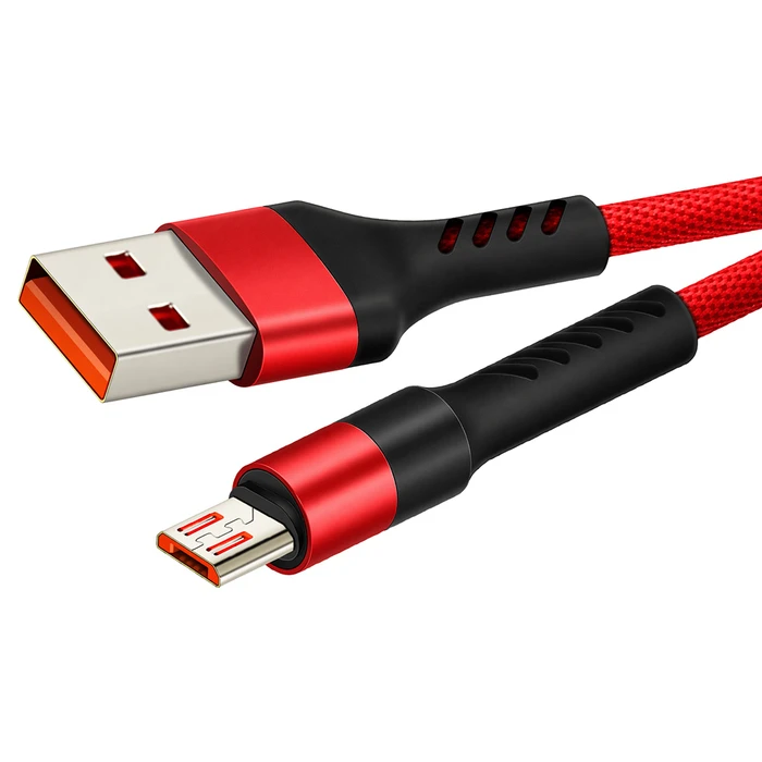 Cabletime Braided USB 2.0 to micro USB Cable Κόκκινο 1m CT-C165-P05-R1 1τμχ