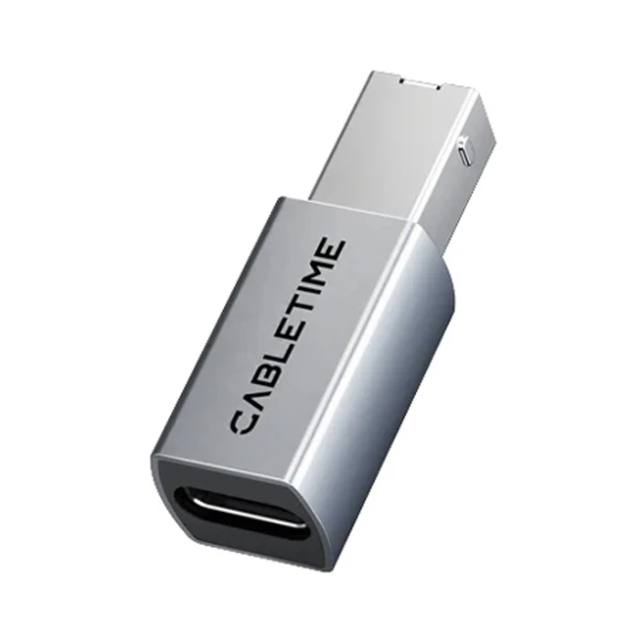 CABLETIME USB-C to USB Type B Adapter CT-CFBM2-AG 480Mbps Grey
