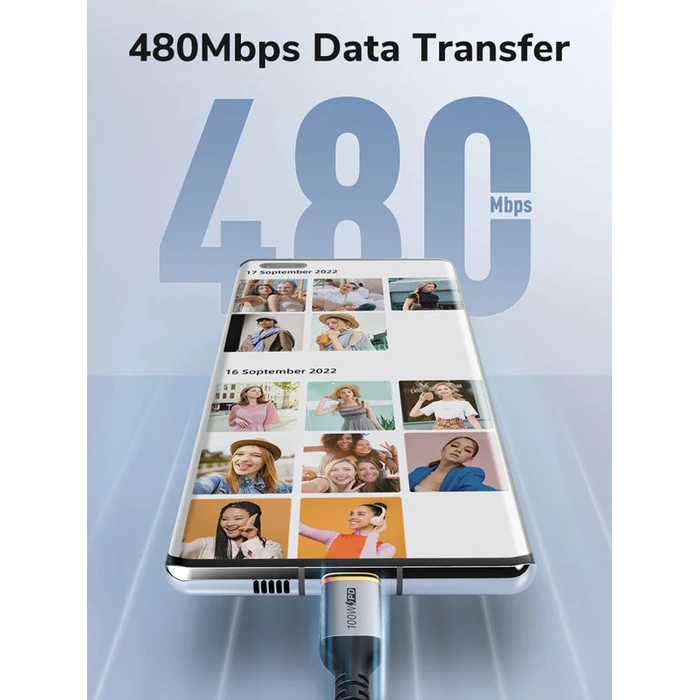 Καλώδιο USB Cabletime Type-C CT-CM100, 100W PD, 1m, μαύρο