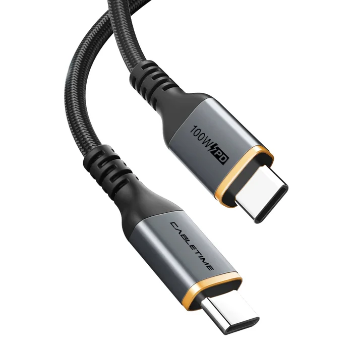 Καλώδιο USB Cabletime Type-C CT-CM100, 100W PD, 2m, μαύρο