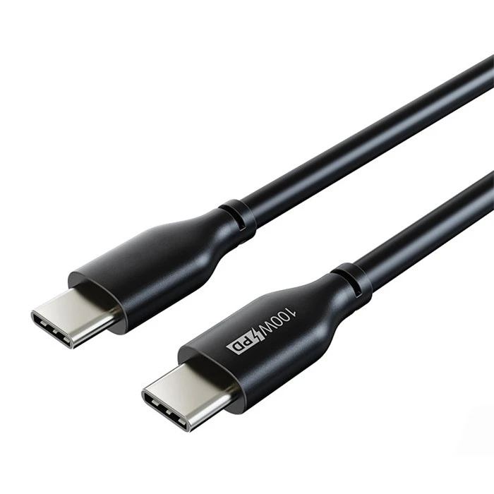 Καλώδιο USB Cabletime USB-C CT-CM100, 100W PD, E-MARK, 2m, μαύρο