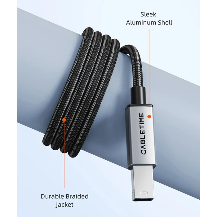 CABLETIME καλώδιο USB-C σε USB Type B CT-CMBM1-AG1.5, 1.5m (Braided)