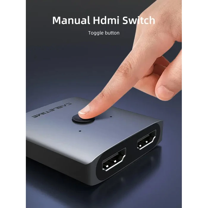 CABLETIME HDMI switch CT-HS4K-2G, 2 σε 1 / 1 σε 2 bidirectional, 4K/60Hz, γκρι