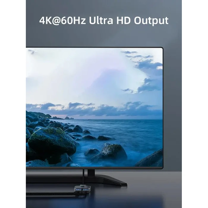 CABLETIME HDMI switch CT-HS4K-2G, 2 σε 1 / 1 σε 2 bidirectional, 4K/60Hz, γκρι