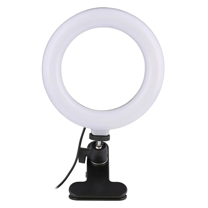 Ring Light Cabletime LED CT-Lrl6-Pb με Μίνι Τρίποδα & Σφιγκτήρα, Βάση Φ16Cm