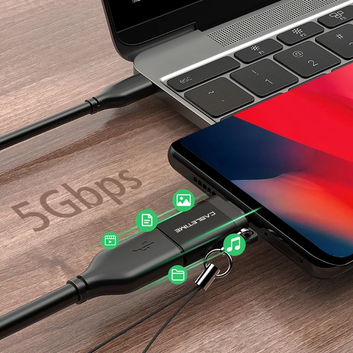 Αντάπτορας USB-C Cabletime Σε USB Ct-Cmaf, 5Gbps, 10.5W, Μαύρος