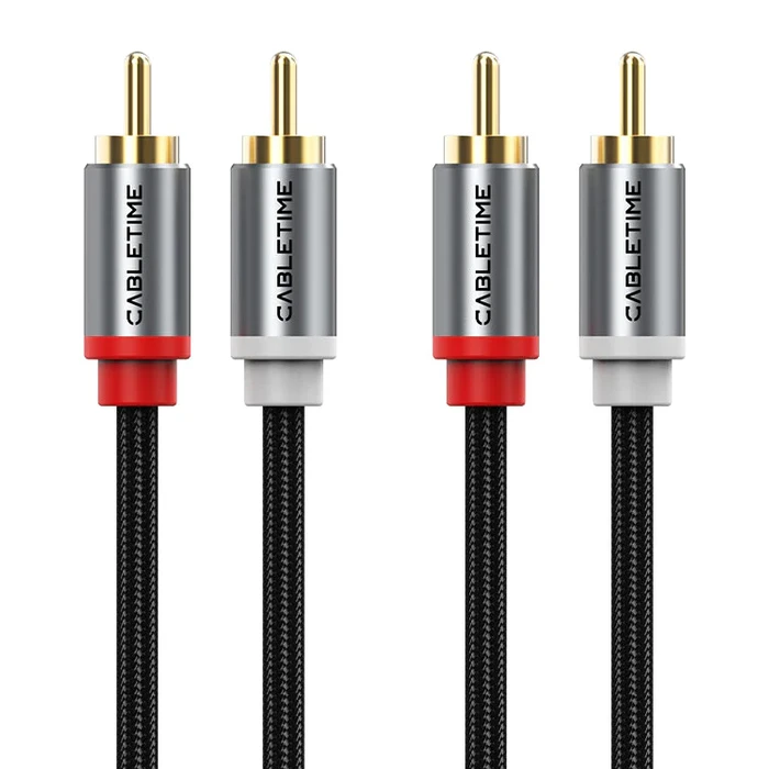 Cabletime Cable 2x RCA male - 2x RCA male 2m