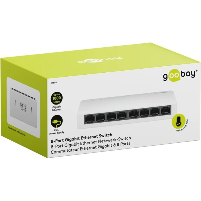 Goobay Gigabit Ethernet Switch 8 Θυρών 64564 Λευκό
