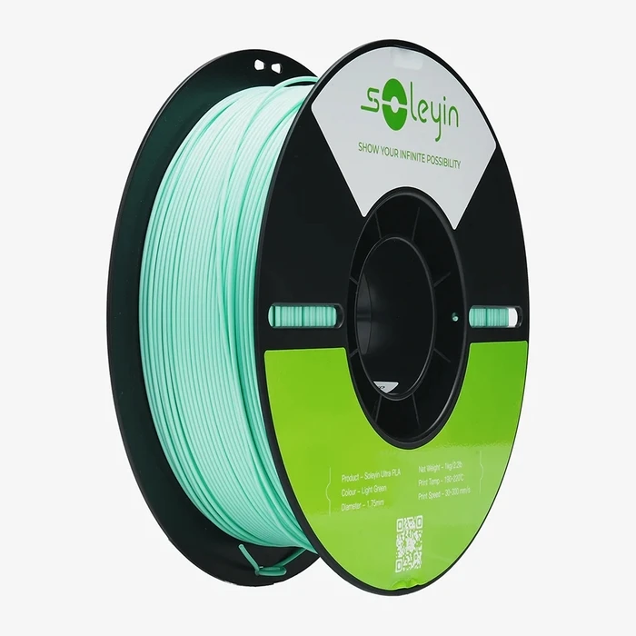 3D Printer Filament Creality Soleyin Ultra PLA Light Green 1 kg Spool,1.75 mm