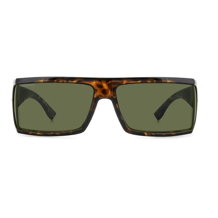 Dsquared2 Men's Sunglasses D2-0140-S-086 - Acetate Tortoiseshell Frame, Green Lenses, Category 3 UV400, 73/15/120 mm