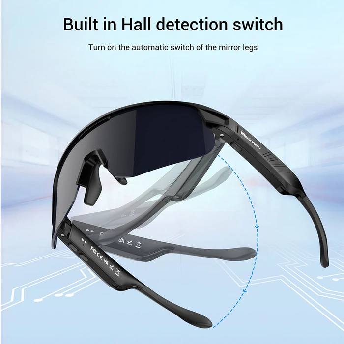 Blackview D3 Έξυπνα Γυαλιά Ποδηλασίας Bluetooth 6.0 UV400 IP54 - Orange (D3-O)