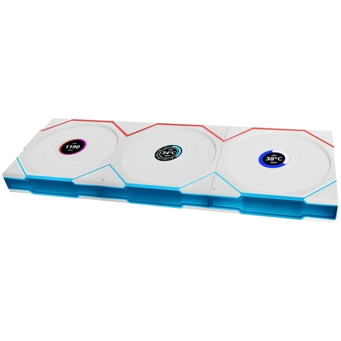 Case Fan 12cm Lian Li UNI FAN TL-LCD Wireless White (3pcs & controller)