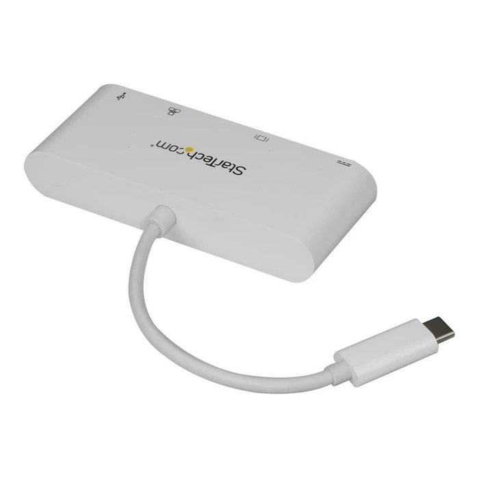 Docking Station StarTech USB-C to USB 3.0 / DVI / Gigabit Ethernet - USB-C Hub - External Video Adapter - White