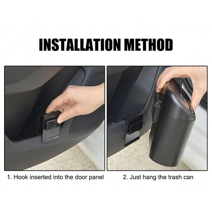 Κάδος Απορριμάτων Αυτοκινήτου Da211, 13.5X15.5X8Cm, Μαύρος