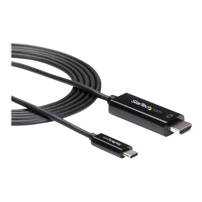 Καλώδιο HDMI StarTech 6ft (2m) C to HDMI 4K 60Hz Type C 2.0 Video Thunderbolt 3 Compatible, Laptop to HDMI Monitor/Display, DP 1.2 Alt Mode HBR2, Black - 4K