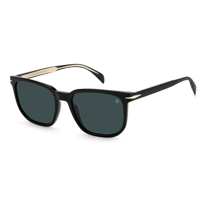DAVID BECKHAM Men's Sunglasses DB-1076-S-807 (54/19/145) - Black Acetate Frame, Blue Lenses (UV400)