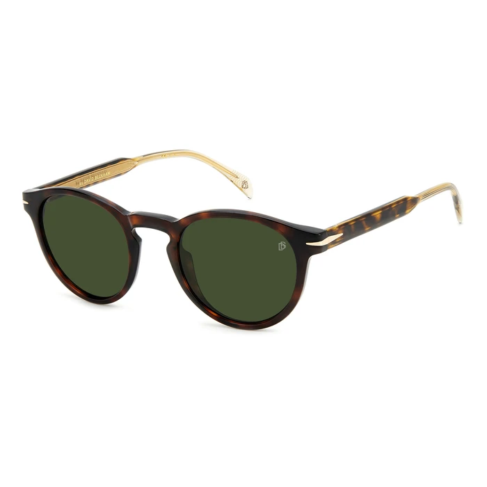 DAVID BECKHAM Unisex Sunglasses DB-1111-S-086 (Acetate frame, Green lenses, 52/20/145 mm, Category 3 UV400)