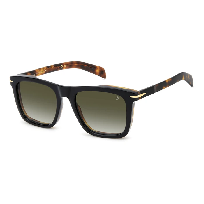 DAVID BECKHAM Men's Sunglasses DB-7000-S-XWY (53/20/145) Black Acetate Frame, Brown Gradient Lenses, UV400
