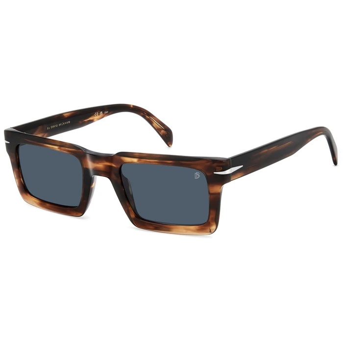 David Beckham Men's Sunglasses DB-7126-S-EX4 — Acetate Tortoise Frame, Blue Lenses, 51/23/150 mm