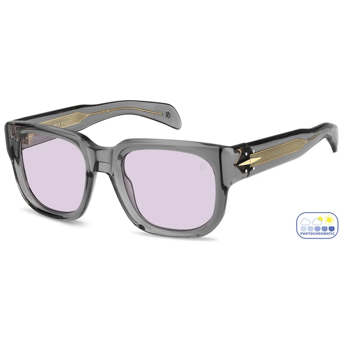 DAVID BECKHAM Men's Sunglasses DB-7146-S-KB7, Acetate Frame, Grey, Photochromic Lenses, 53/21/140 mm