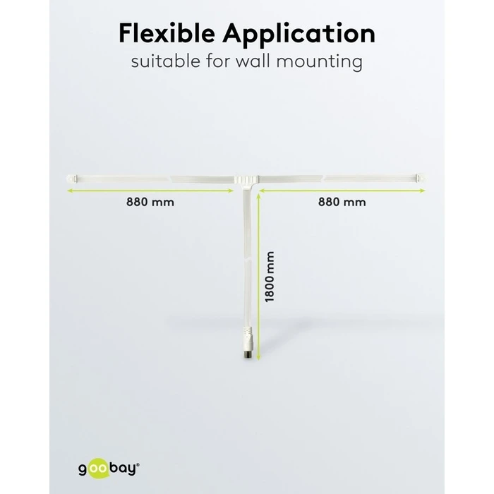 Goobay Radio Antenna DAB/FM/AM 1.75 m White