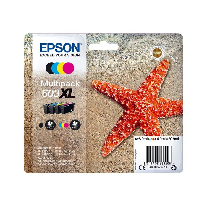 Μελάνι Epson 603XL Multipack - 4 -Pack - XL - Black, Yellow, Cyan, Magenta - Origina