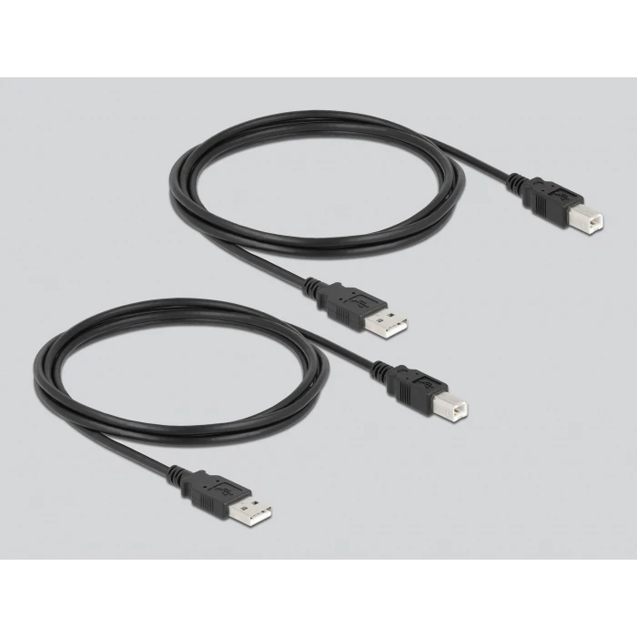 KVM Switch Delock USB 2.0 11491, 2x USB Type B σε USB, με μαγνήτη, μαύρο