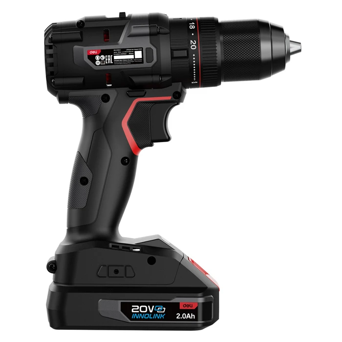 Κρουστικό Δραπανοκατσάβιδο Deli De-Cz20-1D2, Brushless, 20V, 2X 2Ah, 70N.M