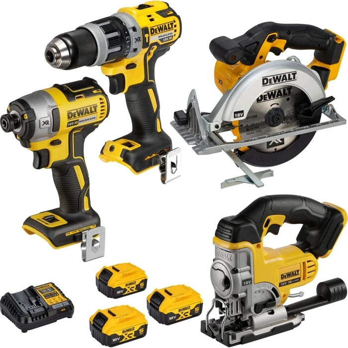 Dewalt Κιτ Εργαλείων Μπαταρίας DCK551P3T-QW 18V XR, 5 τεμαχίων, 3 x 5.0Ah