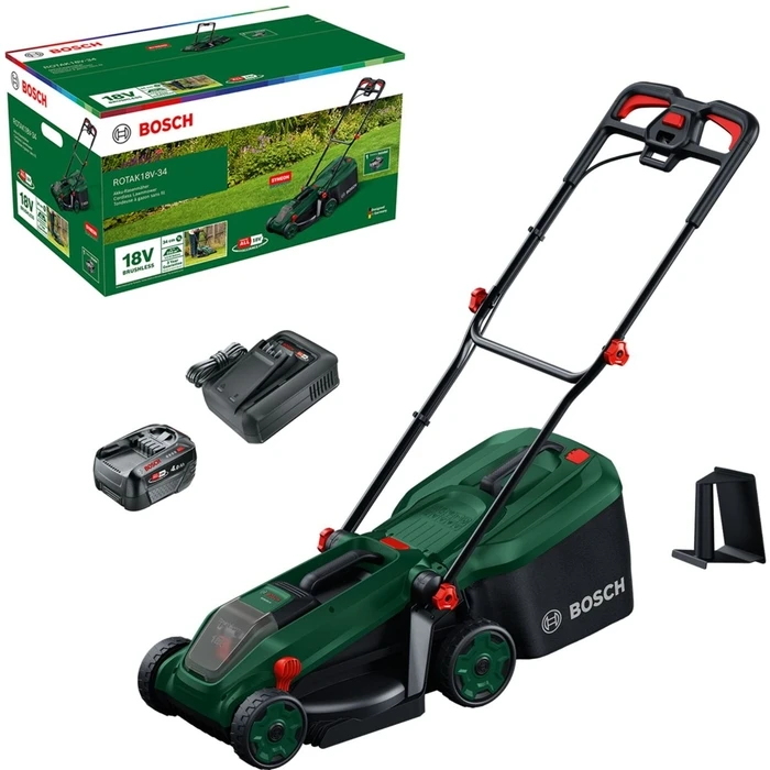 Μηχανή Γκαζόν Μπαταρίας Bosch Rotak 18V-34 Set Akku-Rasenmäher