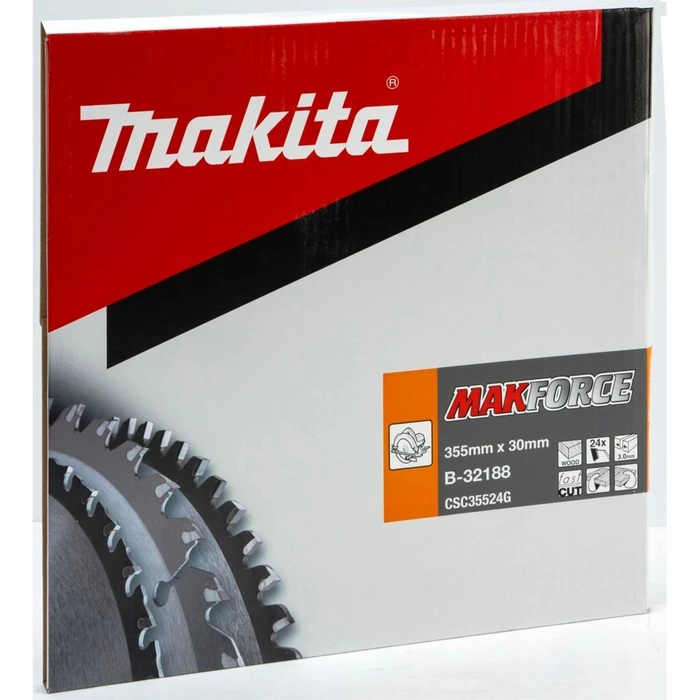 Makita MAKFORCE Δίσκοι κυκλικού πριονιού Λεπίδες σέγας 355x30x24Z