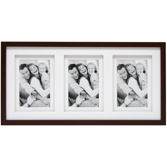 Gallery frame Deknudt S65KQ3 3x10x15 Ξύλινη καφέ κορνίζα με passepartout