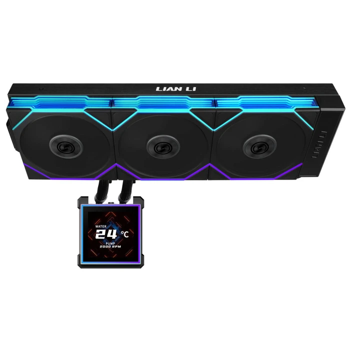 LIAN LI HydroShift II LCD‑S 360 RGB TL FLEX Μαύρο - AIO Υδρόψυξη CPU με TL RGB ανεμιστήρες