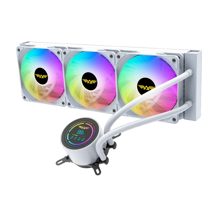 Armaggeddon A360 Υδρόψυξη AIO CPU με 3 Ανεμιστήρες 120mm και ARGB Φωτισμό Λευκή