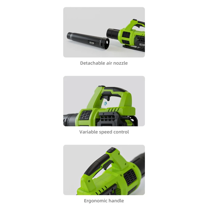 DELI DG012-1 20V Cordless Handheld Blower with 4Ah Battery & Charger, Variable Speed (Turbo)