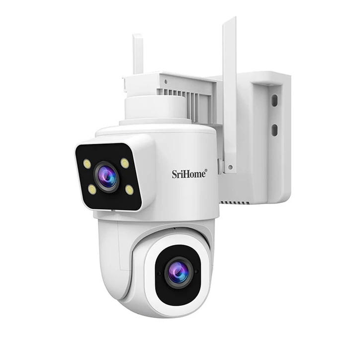 SRIHOME (Sricam) DH010 4G LTE Dual‑Lens 4MP (2×1080p) Battery Solar Outdoor IP66 Camera